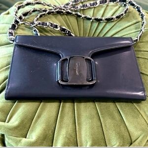 Ferragamo EUC Wallet with free adjustable, detachable chain